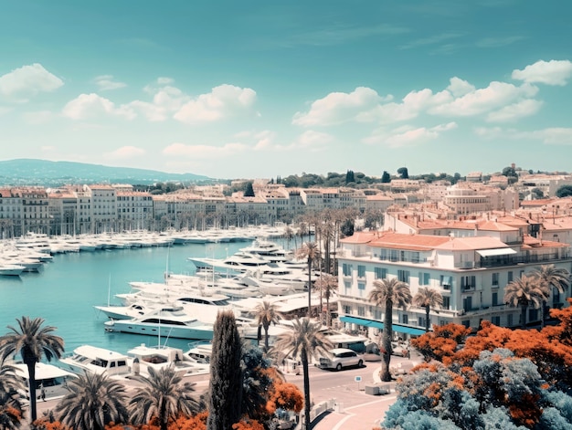 Panoramisch uitzicht over de stad Cannes Frankrijk