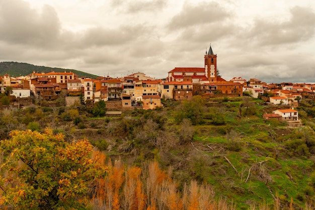 Panoramisch uitzicht over de stad jerez del marquesado granada