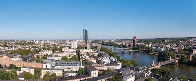 Panoramisch uitzicht over Frankfurt am Main