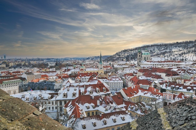 Panoramisch uitzicht over Praag, Tsjechië