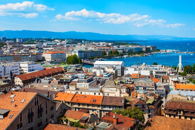 Panoramisch uitzicht van Genève in Zwitserland