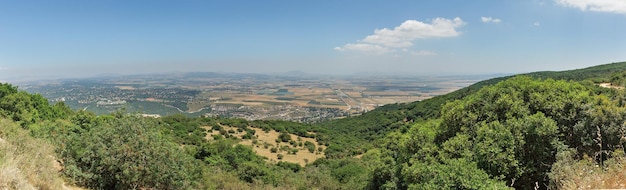 Panoramisch uitzicht vanaf de berg karmel, israël