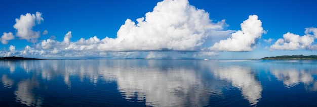 Panoramisch van prachtige wolken en lucht in Ishigaki