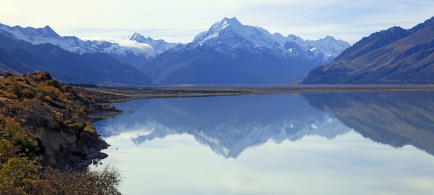 Panoramisch van zet kok en bezinning op meerpukaki