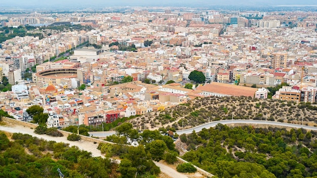 Panoramisch zicht op Alicante