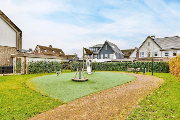 Panoramisch zicht op huizen