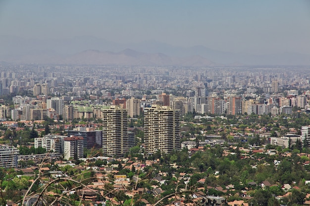 Panoramisch zicht op Santiago, Chili