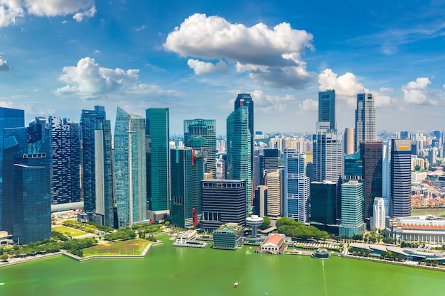 Panoramisch zicht op Singapore