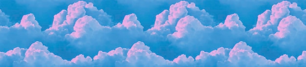 Panoramische lucht met geweldige wolken blauwe lucht met wolken