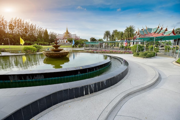 Panoramische uitzicht op de tempel tegen de lucht
