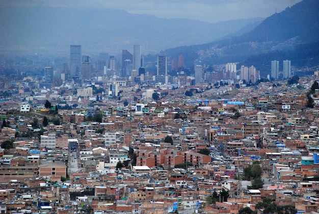 Panoramische uitzichten over Bogota, Colombia