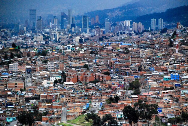 Panoramische uitzichten over Bogota, Colombia