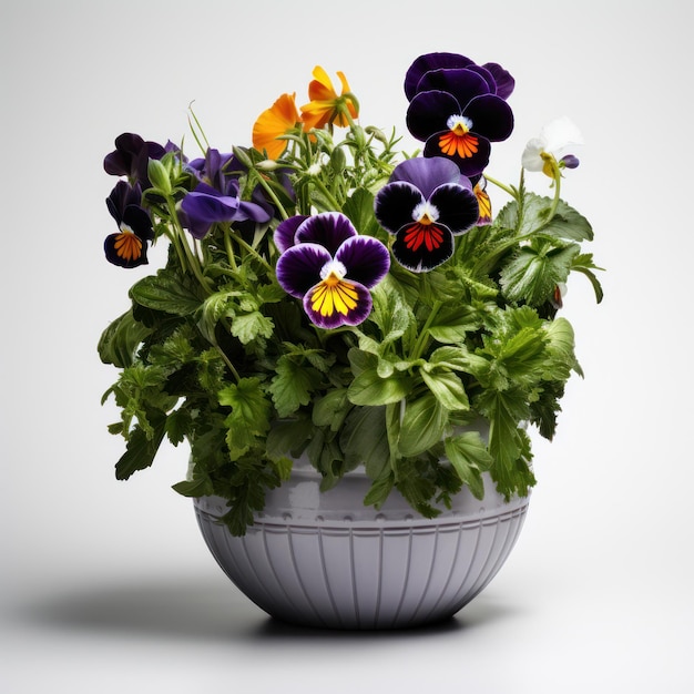 Pansy Studio Shot Isolated on Clear Background Generative AI