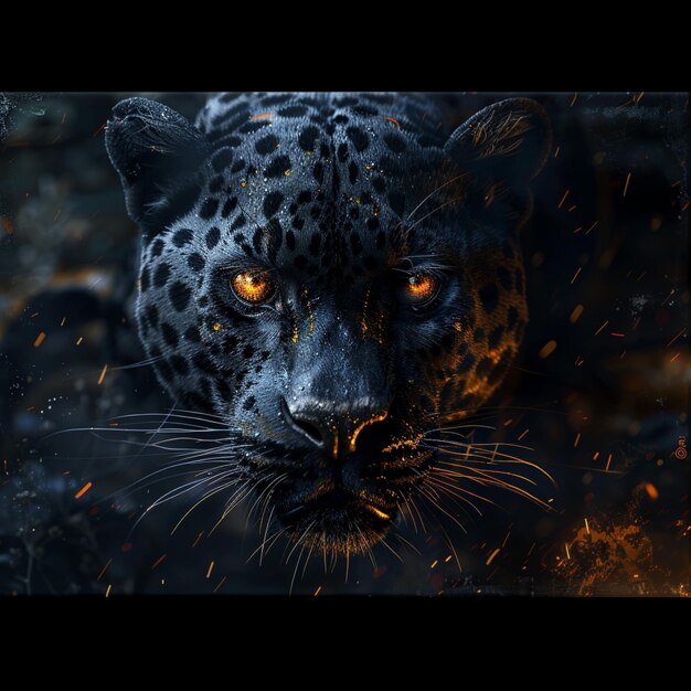 Panther on dark background Predator series