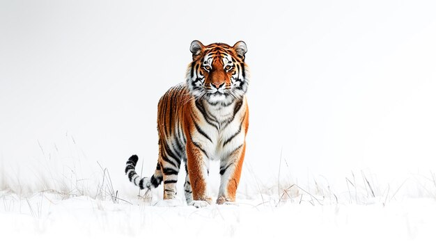 Panthera tigris on white background AI generated