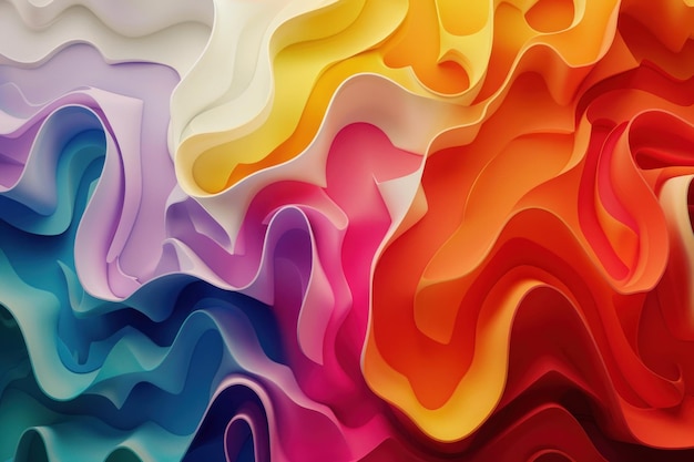 Цветовые тона Panton волнистый 3D абстрактный фон