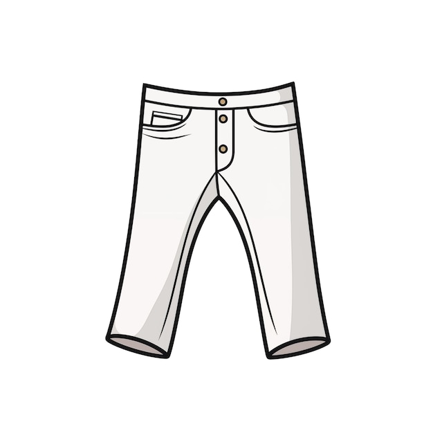 흰색 배경에 고립 된 바지