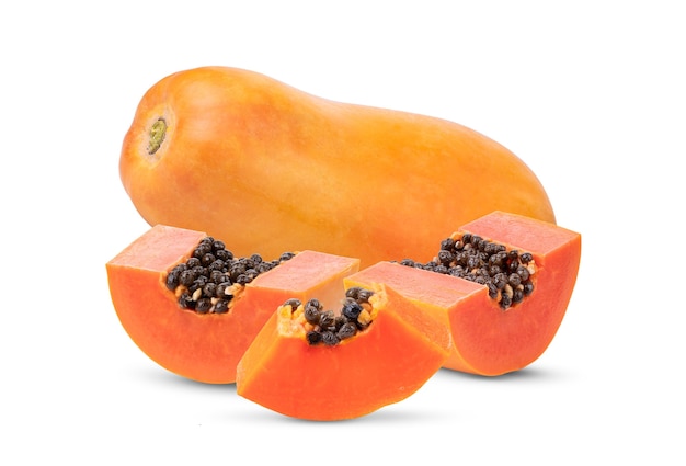 Papaya isolated on white