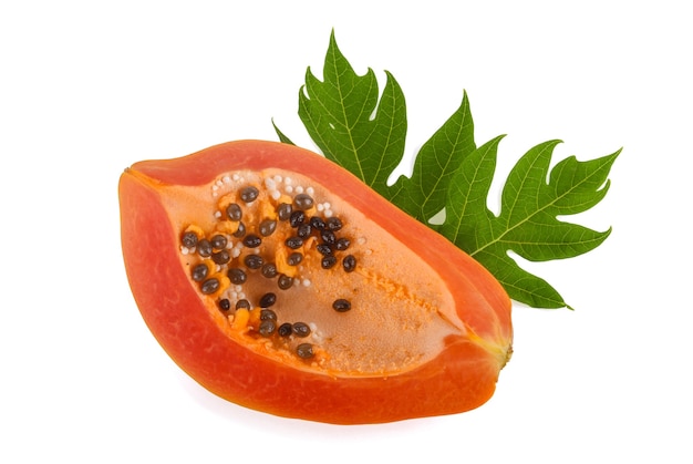 Papaya isolated on white