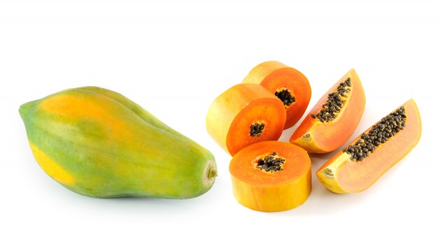 Photo papaya isolated on white