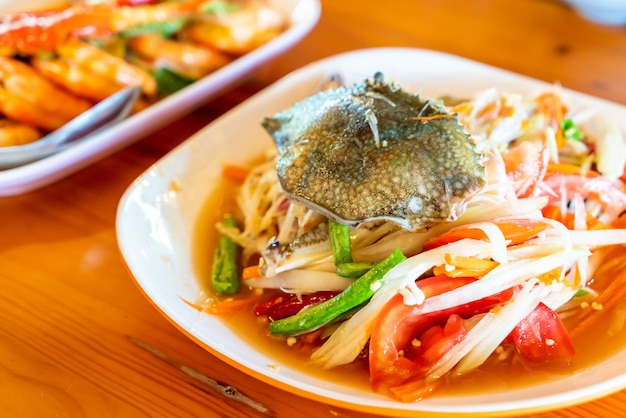 Papaya Salad with Blue Crab