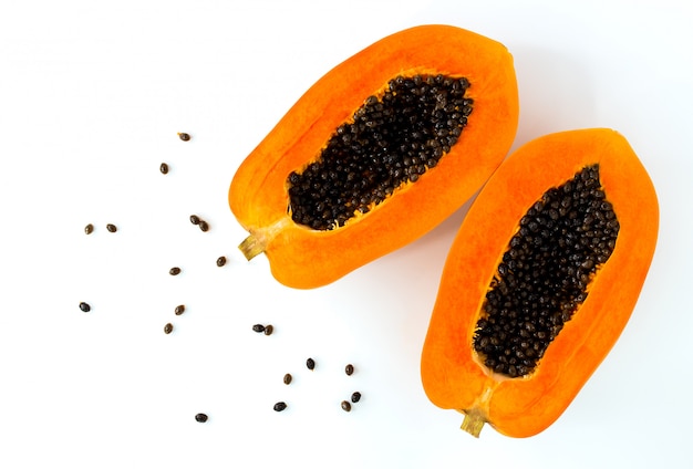 Papaya. fette di papaia dolce