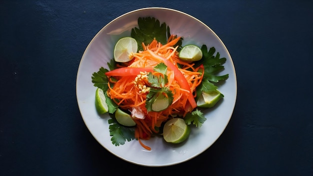 Papaya spicy salad in pickled fish sauce thai food