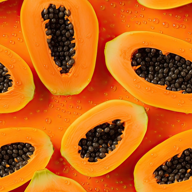 Papayas as seamless tiles