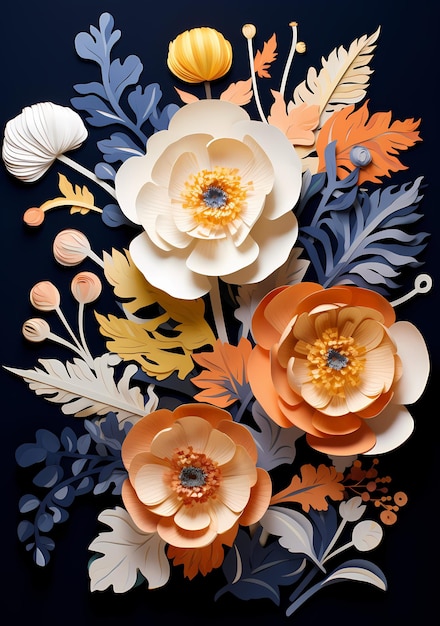 paper art flowers