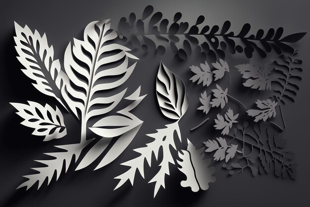 Paper art leaves AI generated