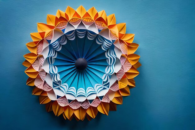 a paper art project with a star on it