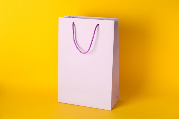 Paper bag on color