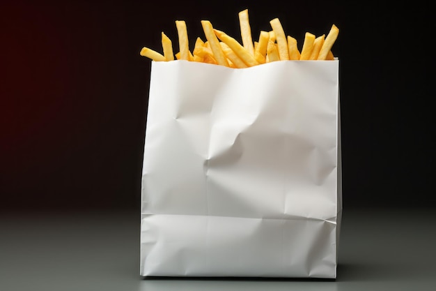 Paper bag of fast food Hold takeaway food Generate Ai