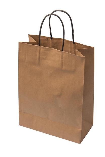 Paper bag isolated on a white background