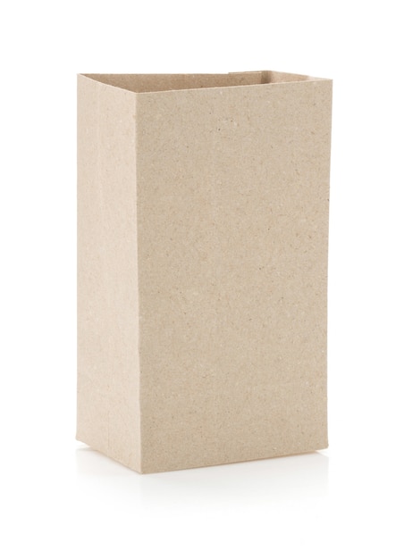 Paper bag isolated on white