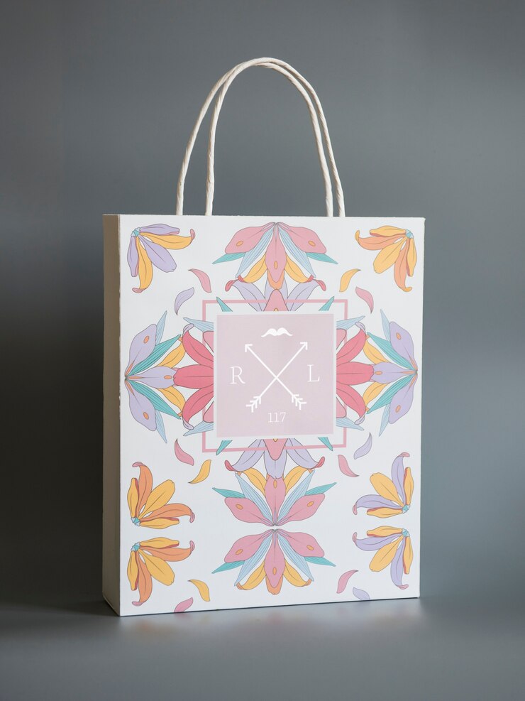 Photo paper bag mockup