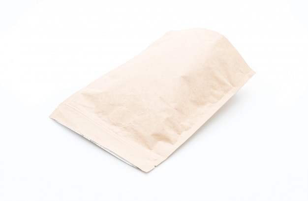 Photo paper bag on white