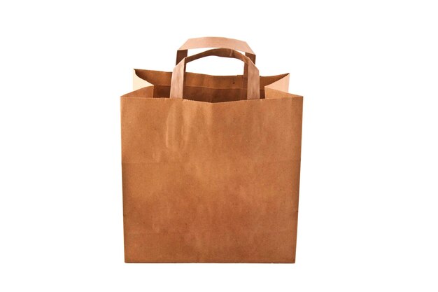 Photo paper bag on white