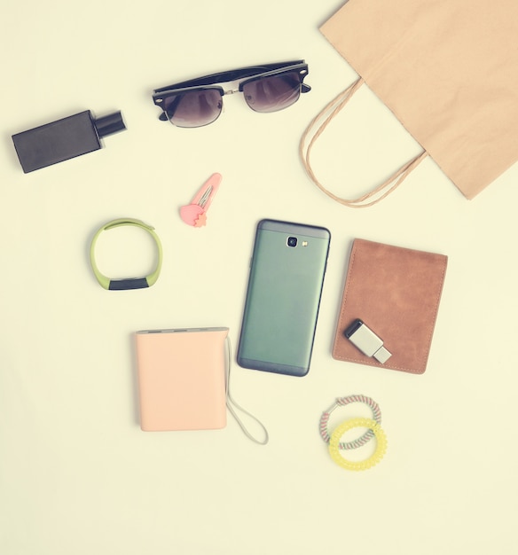 Paper bags and many purchases of gadgets and accessories