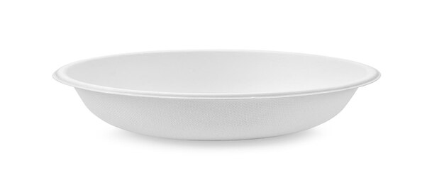 Paper bowl on white background