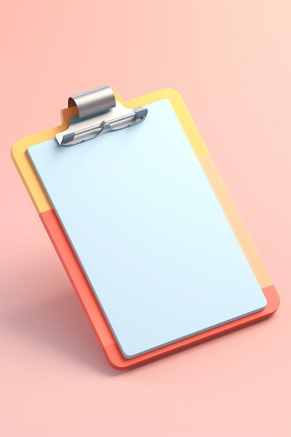 Paper clipboard 3D rendering stijl AI gegenereerd