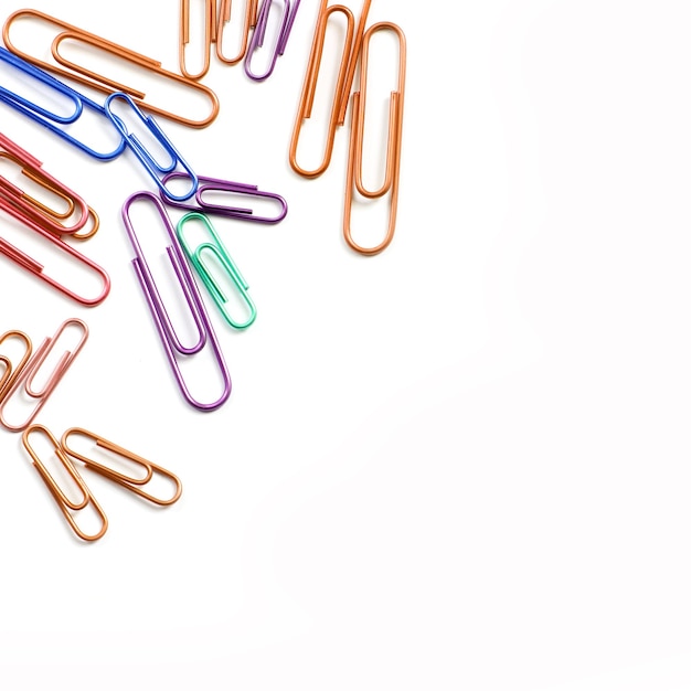 Paper clips isolated stationery