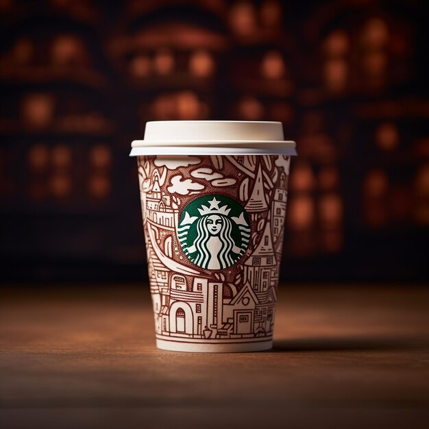 Paper coffee cup mockup design template