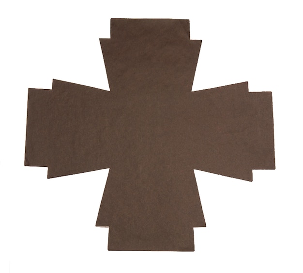 Paper confectionery napkin with solid brown paper texture