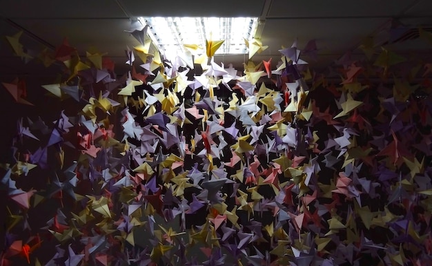 Paper Craft Origami Cranes Honoring Victims Of War