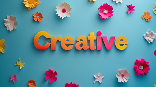 Paper Creativity concept art poster