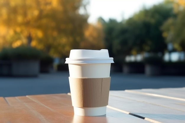 Paper cup coffee Generate Ai