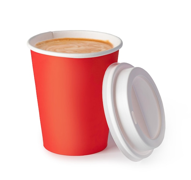 Photo paper cup of coffee