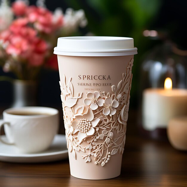 Paper cup design creative and professional luxury concepts with an expensive highend eyecatching