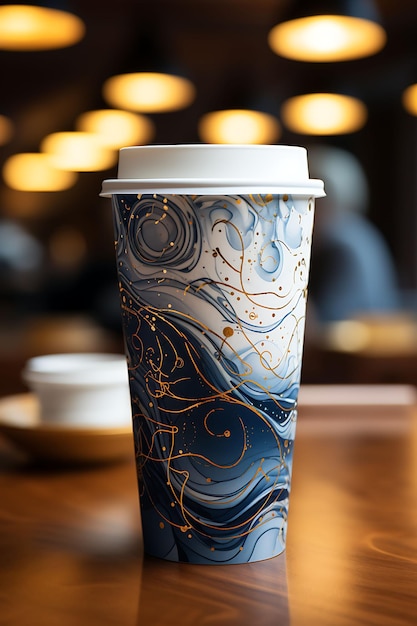 Paper cup design creative and professional luxury concepts with an expensive highend eyecatching
